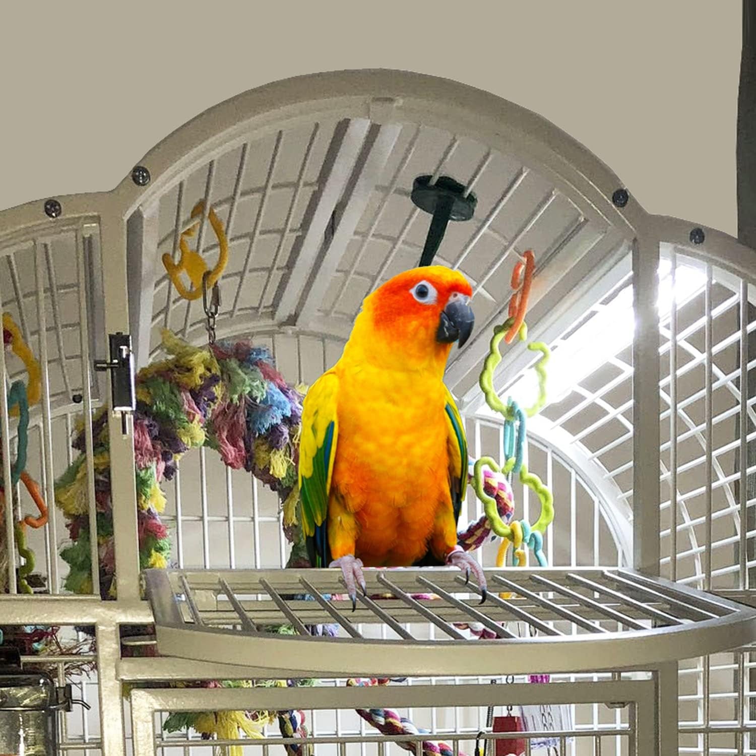 Happybird Lighting Bird Cage Light with Chew Guard - Full Spectrum LED Pet Light - Simulates Natural Environment - Safe for Hookbill Birds – Easy to Install - (24" Long)
