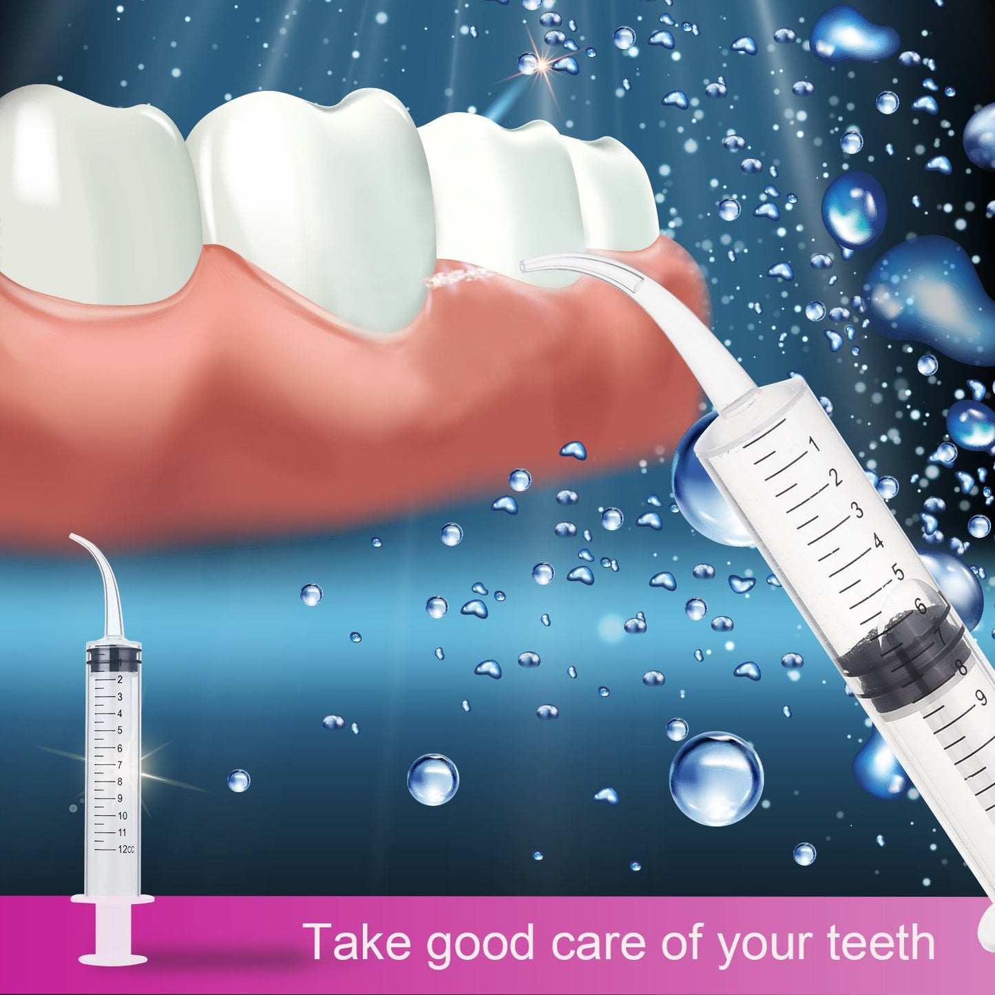 8 Pcs Syringe 12Cc Dental Irrigation Syringe with Curved Tip for Wisdom Teeth Measurement Disposable Water Oral Mouth Liquid Tonsil Stone Squirt Mouthwash Cleaner Syringes