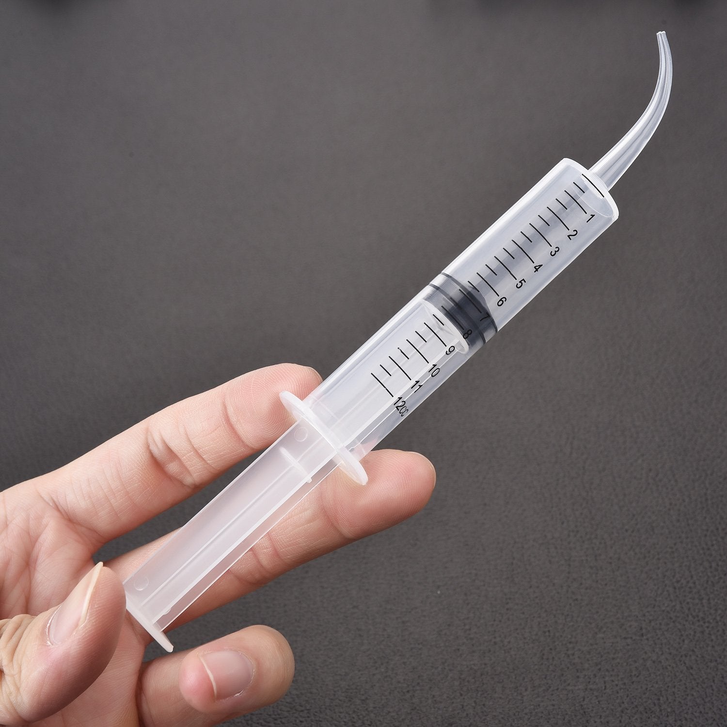 8 Pcs Syringe 12Cc Dental Irrigation Syringe with Curved Tip for Wisdom Teeth Measurement Disposable Water Oral Mouth Liquid Tonsil Stone Squirt Mouthwash Cleaner Syringes